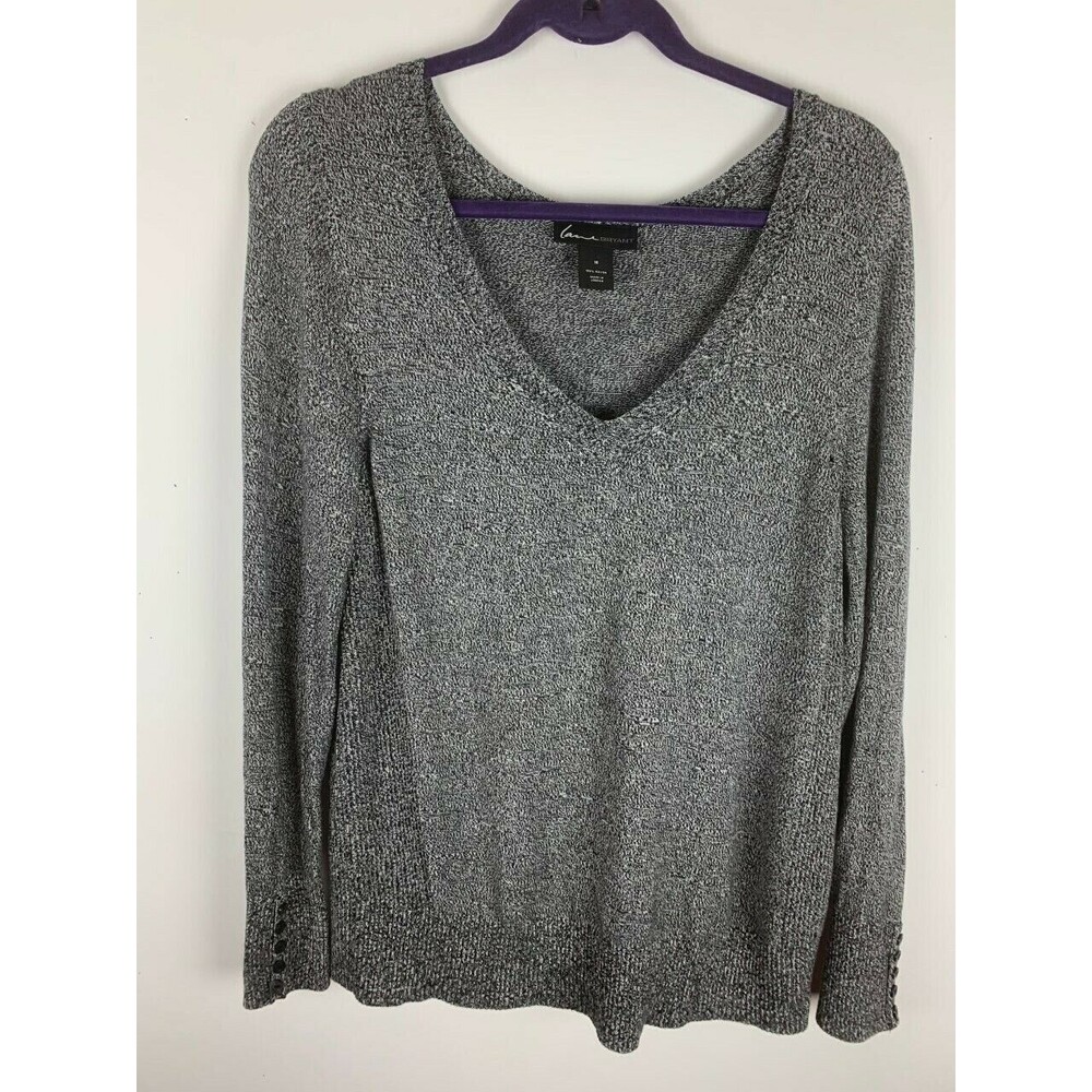 Lane Bryant Womens Long Sleeve V Neck Sweater Size 16 Ribbed Cuffs Hem